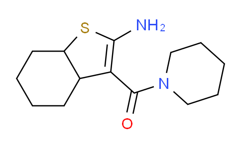 CAS No. 1443279-28-4, (2-Amino-3a,4,5,6,7,7a-hexahydrobenzo[b]thiophen-3-yl)(piperidin-1-yl)methanone