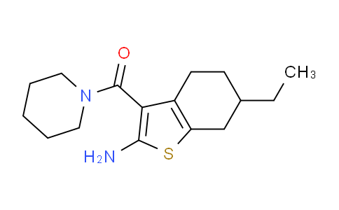CAS No. 590351-61-4, (2-Amino-6-ethyl-4,5,6,7-tetrahydrobenzo[b]thiophen-3-yl)(piperidin-1-yl)methanone