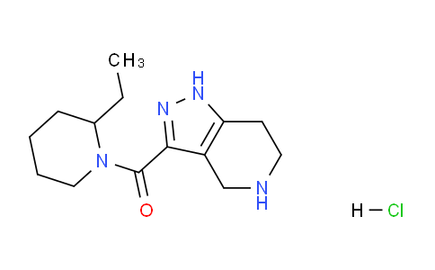 CAS No. 1220039-28-0, (2-Ethylpiperidin-1-yl)(4,5,6,7-tetrahydro-1H-pyrazolo[4,3-c]pyridin-3-yl)methanone hydrochloride