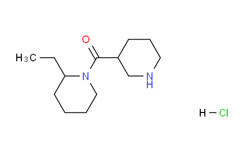 CAS No. 1220033-65-7, (2-Ethylpiperidin-1-yl)(piperidin-3-yl)methanone hydrochloride