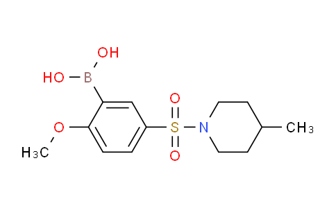 CAS No. 1704080-74-9, (2-methoxy-5-((4-methylpiperidin-1-yl)sulfonyl)phenyl)boronic acid