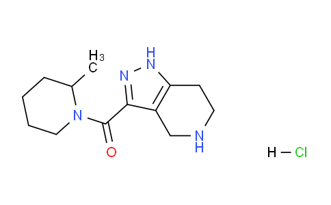 CAS No. 1220034-03-6, (2-Methylpiperidin-1-yl)(4,5,6,7-tetrahydro-1H-pyrazolo[4,3-c]pyridin-3-yl)methanone hydrochloride