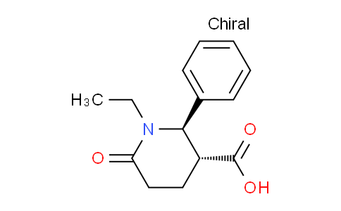 CAS No. 1071536-01-0, (2R,3R)-1-Ethyl-6-oxo-2-phenylpiperidine-3-carboxylic acid