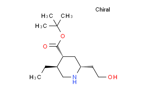 CAS No. 1417788-94-3, (2R,4R,5S)-tert-butyl 5-ethyl-2-(2-hydroxyethyl)piperidine-4-carboxylate