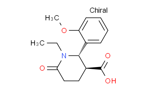 CAS No. 1391476-66-6, (2S,3S)-1-Ethyl-2-(2-methoxyphenyl)-6-oxopiperidine-3-carboxylic acid