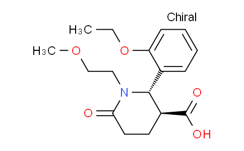 CAS No. 1391479-07-4, (2S,3S)-2-(2-Ethoxyphenyl)-1-(2-methoxyethyl)-6-oxopiperidine-3-carboxylic acid
