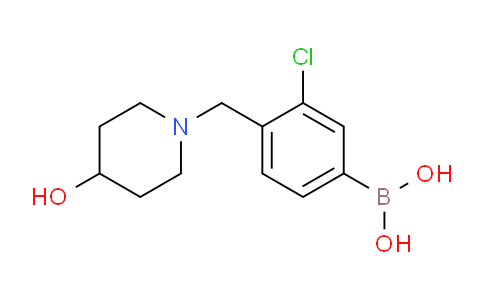 CAS No. 1704074-26-9, (3-chloro-4-((4-hydroxypiperidin-1-yl)methyl)phenyl)boronic acid