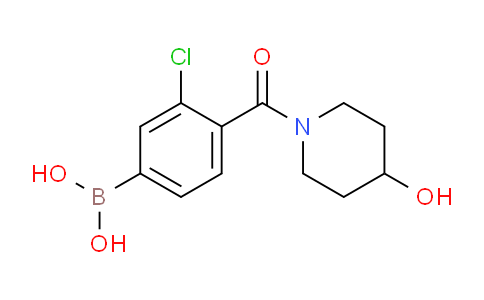 CAS No. 1704082-36-9, (3-chloro-4-(4-hydroxypiperidine-1-carbonyl)phenyl)boronic acid