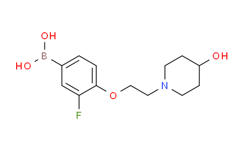 CAS No. 1704064-11-8, (3-fluoro-4-(2-(4-hydroxypiperidin-1-yl)ethoxy)phenyl)boronic acid