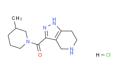 CAS No. 1220035-03-9, (3-Methylpiperidin-1-yl)(4,5,6,7-tetrahydro-1H-pyrazolo[4,3-c]pyridin-3-yl)methanone hydrochloride