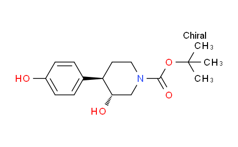 CAS No. 257938-67-3, (3R,4R)-tert-Butyl 3-hydroxy-4-(4-hydroxyphenyl)piperidine-1-carboxylate