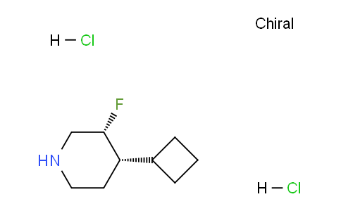 CAS No. 1439806-78-6, (3R,4S)-4-Cyclobutyl-3-fluoropiperidine dihydrochloride
