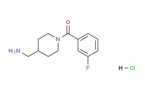 CAS No. 1286273-88-8, (4-(Aminomethyl)piperidin-1-yl)(3-fluorophenyl)methanone hydrochloride