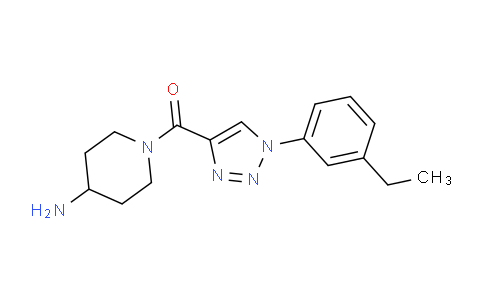 CAS No. 1351788-36-7, (4-Aminopiperidin-1-yl)(1-(3-ethylphenyl)-1H-1,2,3-triazol-4-yl)methanone