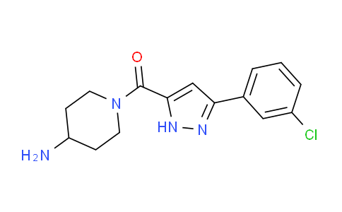 CAS No. 1595511-79-7, (4-Aminopiperidin-1-yl)(3-(3-chlorophenyl)-1H-pyrazol-5-yl)methanone