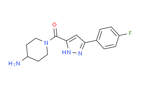 CAS No. 1576256-33-1, (4-Aminopiperidin-1-yl)(3-(4-fluorophenyl)-1H-pyrazol-5-yl)methanone