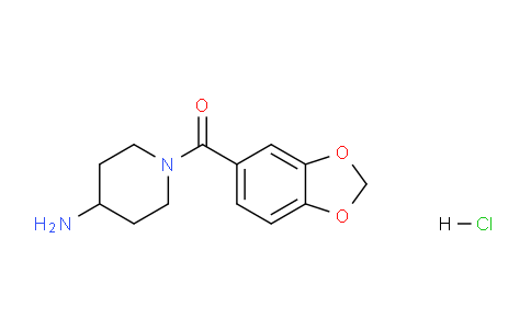 CAS No. 1353980-73-0, (4-Aminopiperidin-1-yl)(benzo[d][1,3]dioxol-5-yl)methanone hydrochloride
