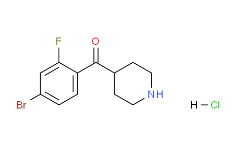 CAS No. 1159826-08-0, (4-Bromo-2-fluorophenyl)(piperidin-4-yl)methanone hydrochloride