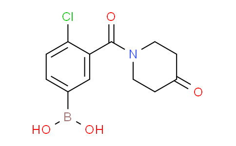 CAS No. 1704080-21-6, (4-chloro-3-(4-oxopiperidine-1-carbonyl)phenyl)boronic acid