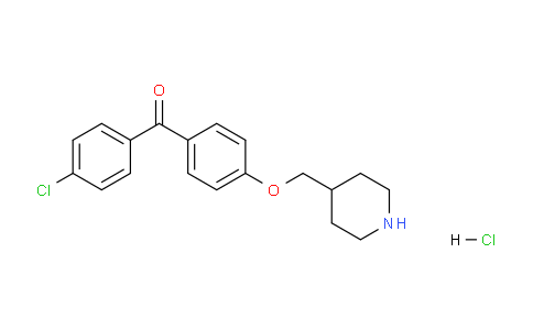 CAS No. 1185297-46-4, (4-Chlorophenyl)(4-(piperidin-4-ylmethoxy)phenyl)methanone hydrochloride