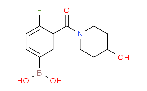 CAS No. 1704080-43-2, (4-fluoro-3-(4-hydroxypiperidine-1-carbonyl)phenyl)boronic acid