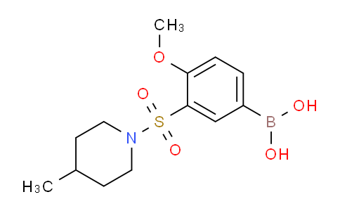 CAS No. 1704074-57-6, (4-methoxy-3-((4-methylpiperidin-1-yl)sulfonyl)phenyl)boronic acid