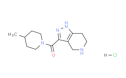 CAS No. 1220029-24-2, (4-Methylpiperidin-1-yl)(4,5,6,7-tetrahydro-1H-pyrazolo[4,3-c]pyridin-3-yl)methanone hydrochloride