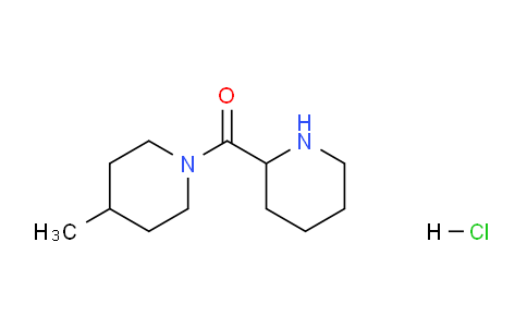 CAS No. 690634-80-1, (4-Methylpiperidin-1-yl)(piperidin-2-yl)methanone hydrochloride
