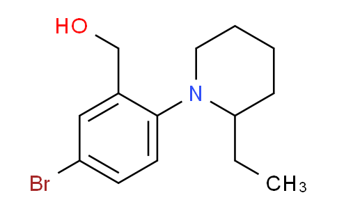 CAS No. 1229608-67-6, (5-Bromo-2-(2-ethylpiperidin-1-yl)phenyl)methanol
