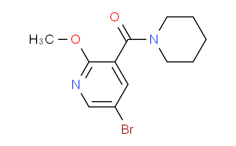 CAS No. 1710202-06-4, (5-Bromo-2-methoxypyridin-3-yl)(piperidin-1-yl)methanone