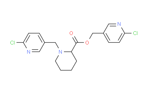 CAS No. 1261229-58-6, (6-Chloropyridin-3-yl)methyl 1-((6-chloropyridin-3-yl)methyl)piperidine-2-carboxylate