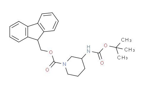 CAS No. 635722-83-7, (9H-Fluoren-9-yl)methyl 3-((tert-butoxycarbonyl)amino)piperidine-1-carboxylate