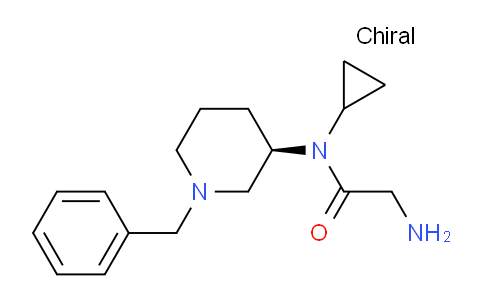CAS No. 1354017-21-2, (R)-2-Amino-N-(1-benzylpiperidin-3-yl)-N-cyclopropylacetamide