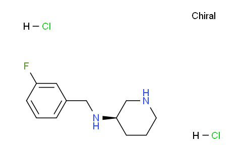 CAS No. 1286209-24-2, (R)-N-(3-Fluorobenzyl)piperidin-3-amine dihydrochloride
