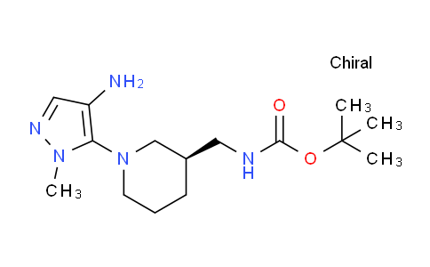 CAS No. 1338718-03-8, (R)-tert-Butyl ((1-(4-amino-1-methyl-1H-pyrazol-5-yl)piperidin-3-yl)methyl)carbamate