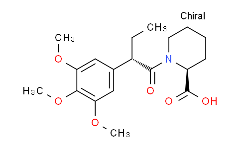 CAS No. 195202-09-6, (S)-1-((S)-2-(3,4,5-Trimethoxyphenyl)butanoyl)piperidine-2-carboxylic acid