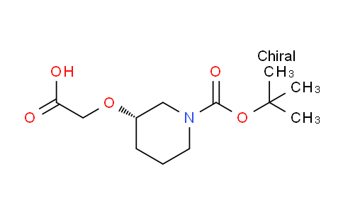 CAS No. 1354010-25-5, (S)-2-((1-(tert-Butoxycarbonyl)piperidin-3-yl)oxy)acetic acid