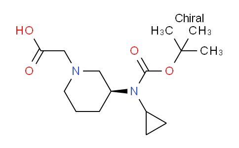 CAS No. 1354019-05-8, (S)-2-(3-((tert-Butoxycarbonyl)(cyclopropyl)amino)piperidin-1-yl)acetic acid