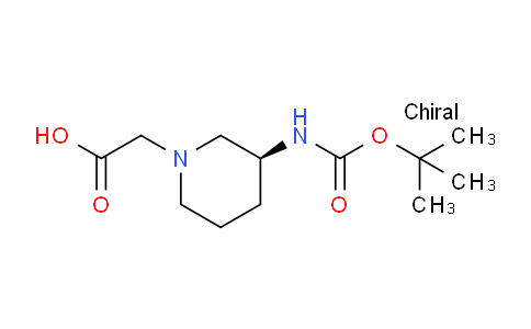 CAS No. 1347009-65-7, (S)-2-(3-((tert-Butoxycarbonyl)amino)piperidin-1-yl)acetic acid