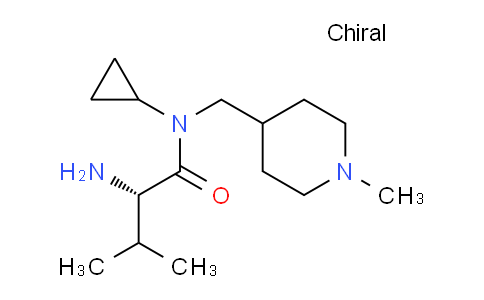 CAS No. 1353992-82-1, (S)-2-Amino-N-cyclopropyl-3-methyl-N-((1-methylpiperidin-4-yl)methyl)butanamide