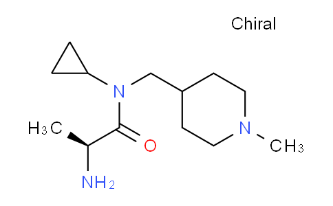 CAS No. 1354010-92-6, (S)-2-Amino-N-cyclopropyl-N-((1-methylpiperidin-4-yl)methyl)propanamide