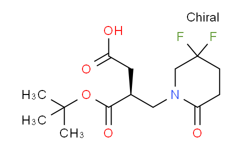 CAS No. 911635-43-3, (S)-4-(tert-Butoxy)-3-((5,5-difluoro-2-oxopiperidin-1-yl)methyl)-4-oxobutanoic acid
