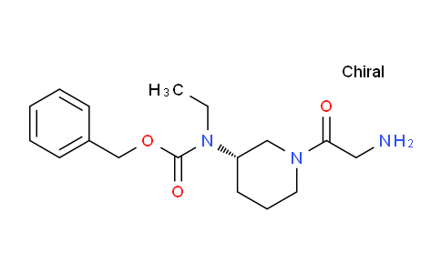 CAS No. 1353995-84-2, (S)-Benzyl (1-(2-aminoacetyl)piperidin-3-yl)(ethyl)carbamate