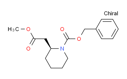 CAS No. 210347-01-6, (S)-Benzyl 2-(2-methoxy-2-oxoethyl)piperidine-1-carboxylate