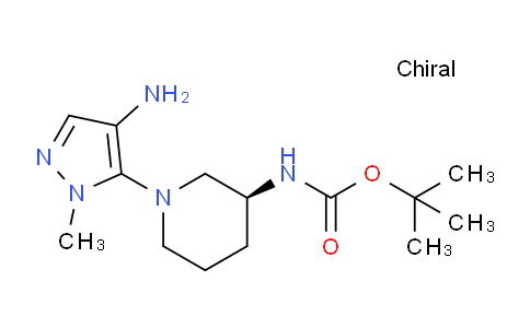 CAS No. 1338717-86-4, (S)-tert-Butyl (1-(4-amino-1-methyl-1H-pyrazol-5-yl)piperidin-3-yl)carbamate