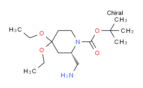 CAS No. 1212386-61-2, (S)-tert-Butyl 2-(aminomethyl)-4,4-diethoxypiperidine-1-carboxylate