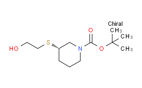 CAS No. 1353994-50-9, (S)-tert-Butyl 3-((2-hydroxyethyl)thio)piperidine-1-carboxylate