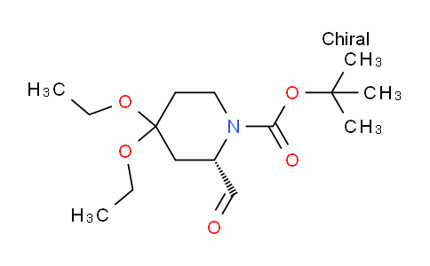 CAS No. 1212152-15-2, (S)-tert-Butyl 4,4-diethoxy-2-formylpiperidine-1-carboxylate