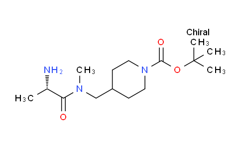 CAS No. 1354009-39-4, (S)-tert-Butyl 4-((2-amino-N-methylpropanamido)methyl)piperidine-1-carboxylate