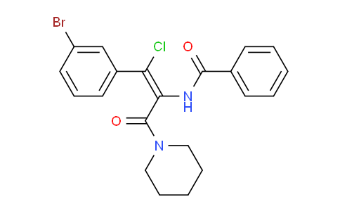 CAS No. 1800044-78-3, (Z)-N-(1-(3-Bromophenyl)-1-chloro-3-oxo-3-(piperidin-1-yl)prop-1-en-2-yl)benzamide